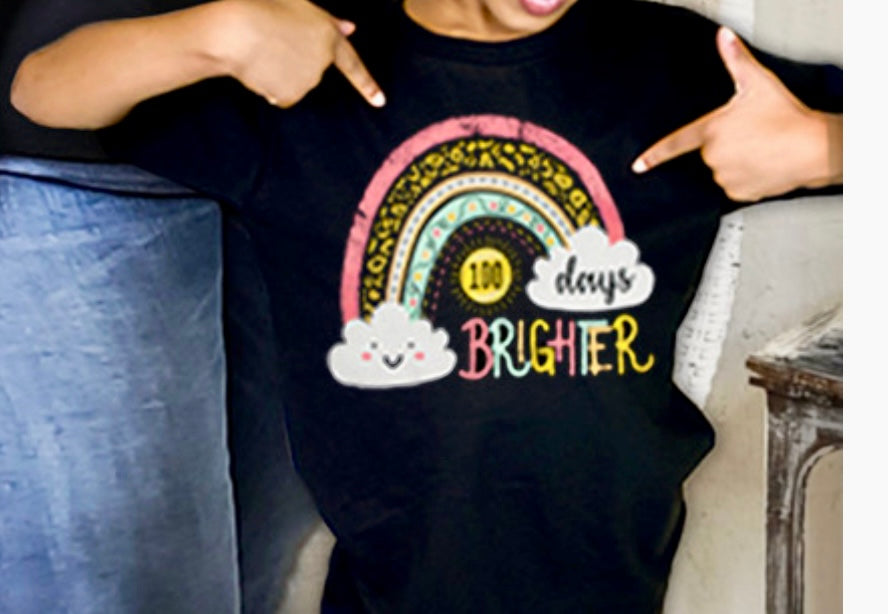 Brighter (100 Days of School) Tee no