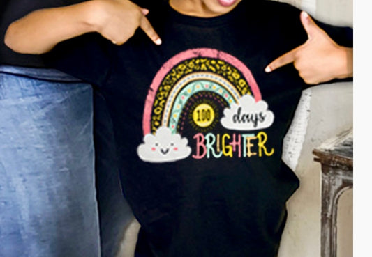 Brighter (100 Days of School) Tee no