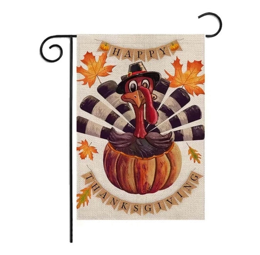 Thanksgiving Banner Garden Flag