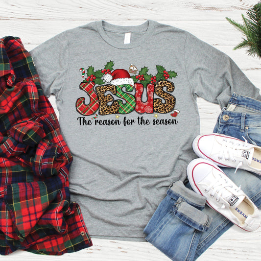 Jesus is the Reason Gray Long Sleeve