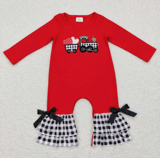 Heart Tractor Romper