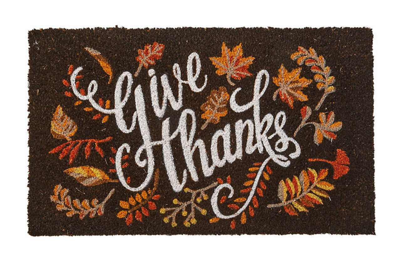 Give Thanks Door Mat