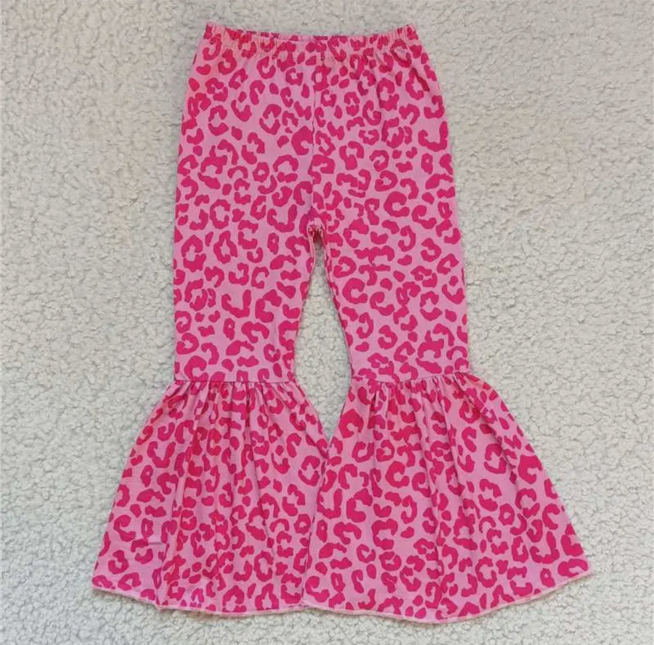 Pink Leopard Flare Pants