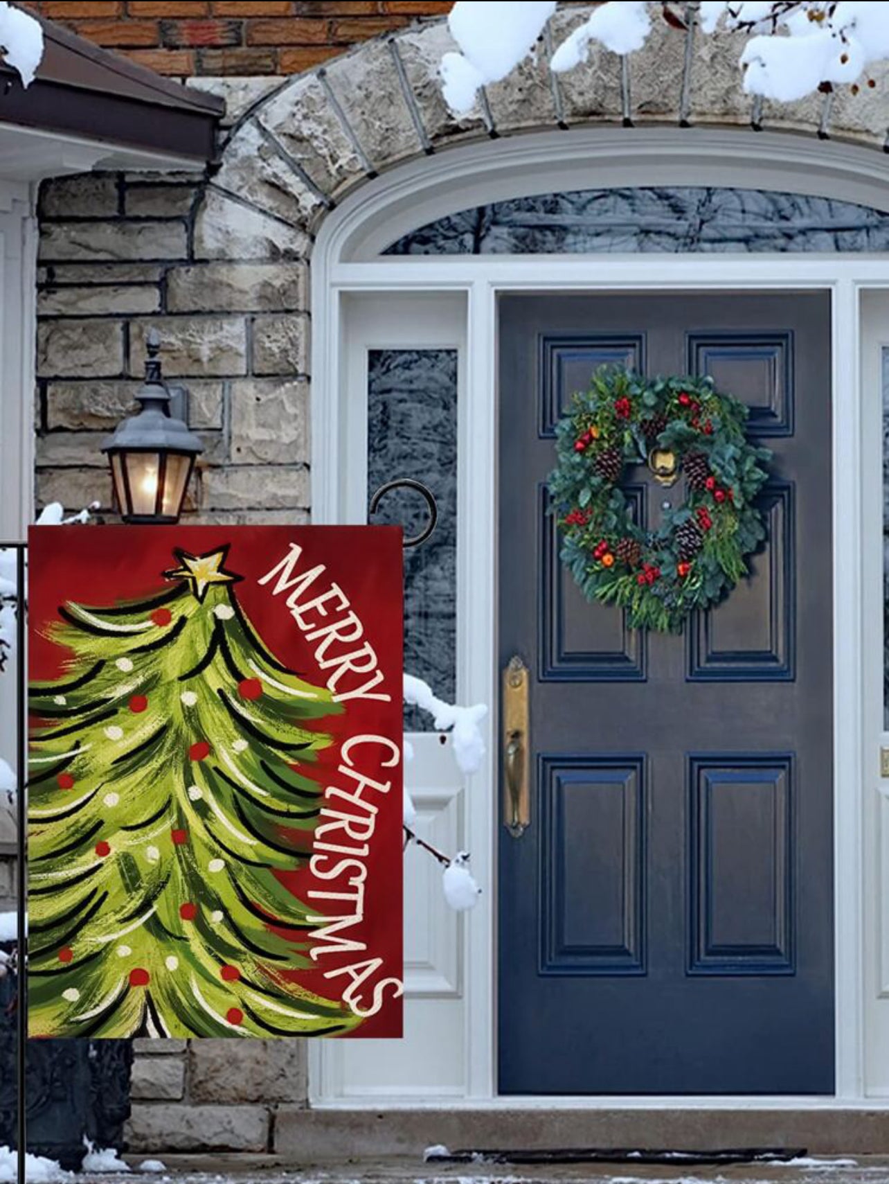 Merry Christmas Tree Garden Flag