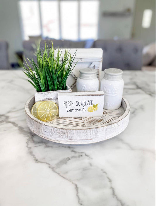 White Wooden Lazy Susan