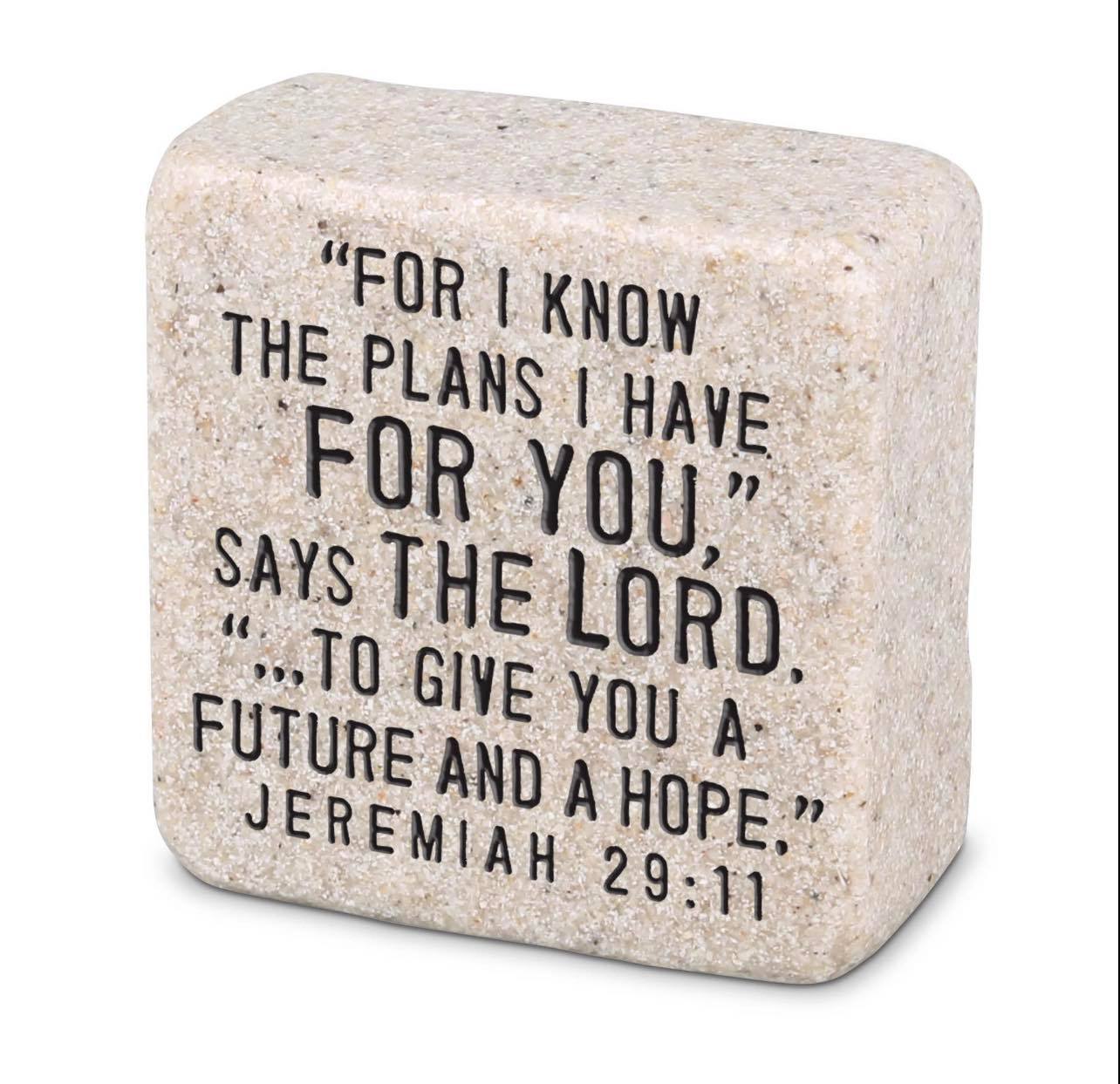 Stone Jeremiah Scripture Decor
