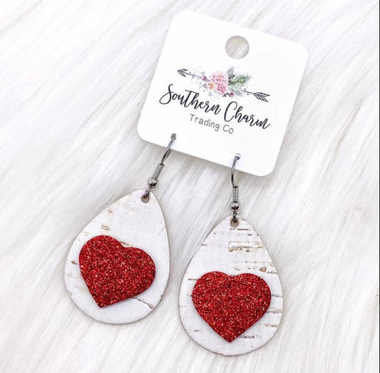 Southern Charm Hanging Heart Earrings