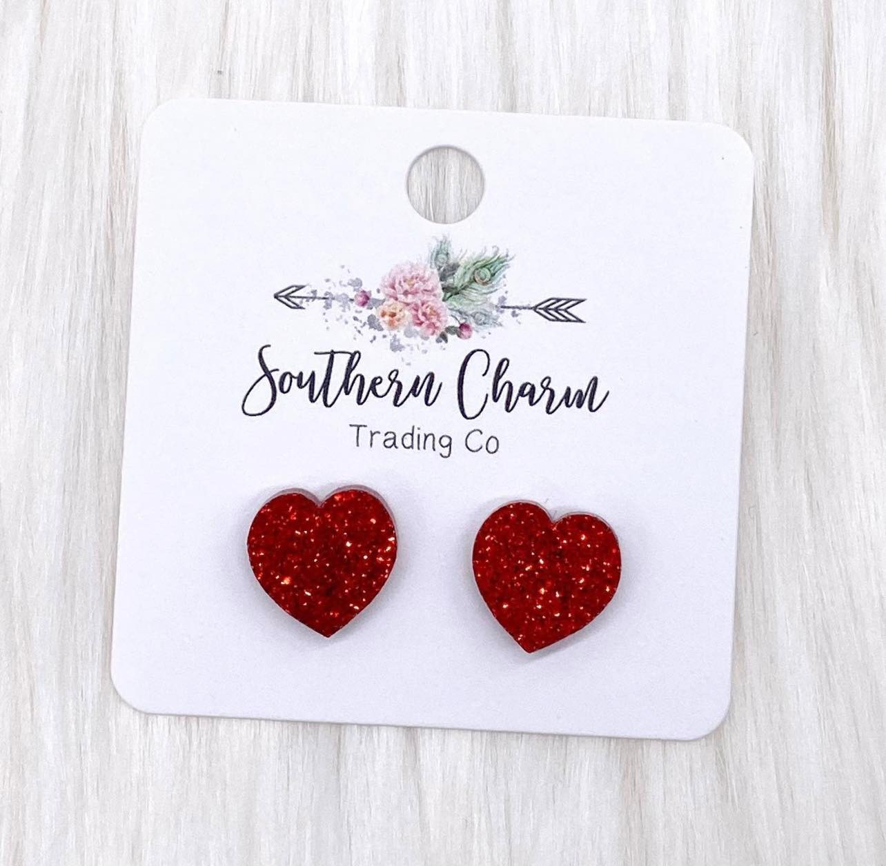 Southern Charm Big Heart Earrings