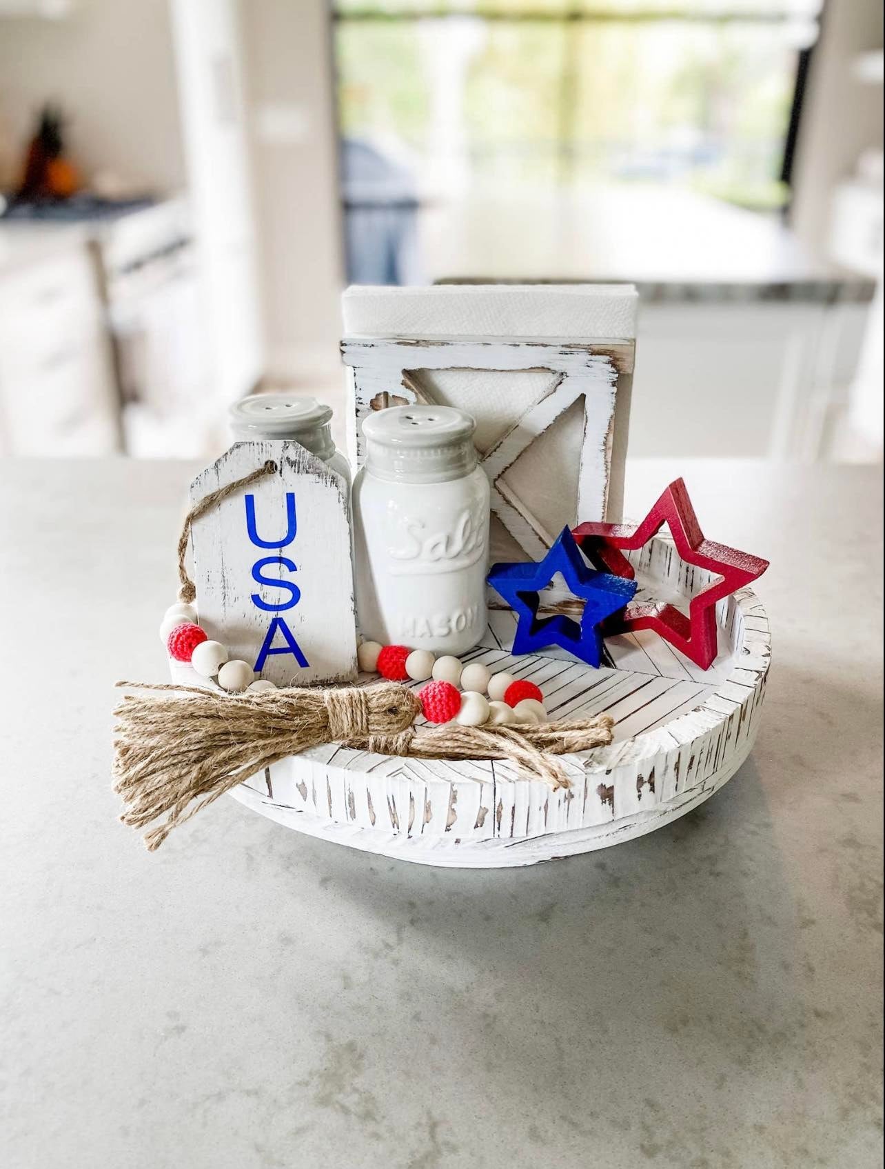 White Wooden Lazy Susan