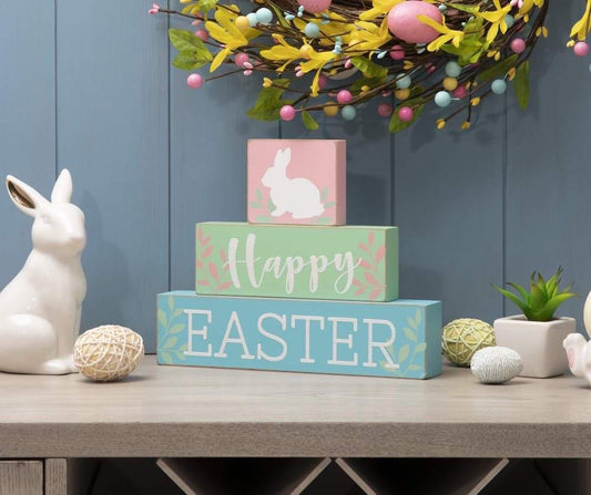 Happy Easter Pastel Blocks