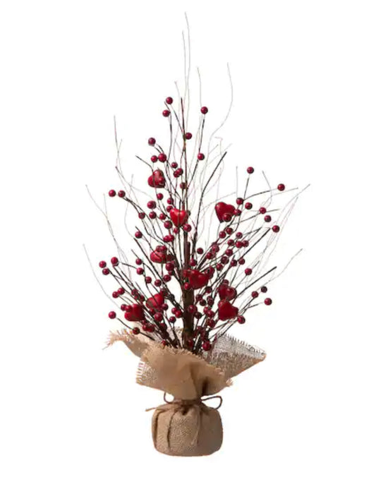Valentine's Berry Heart Table Tree