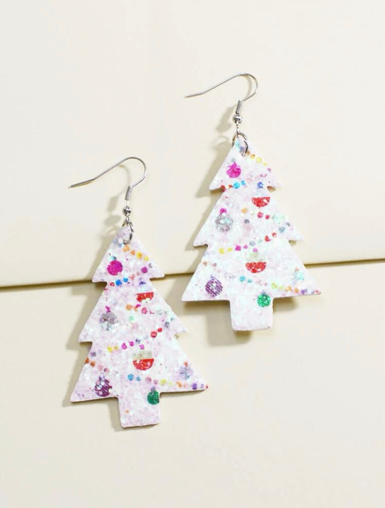 Decorative Tree Glitter Earrings