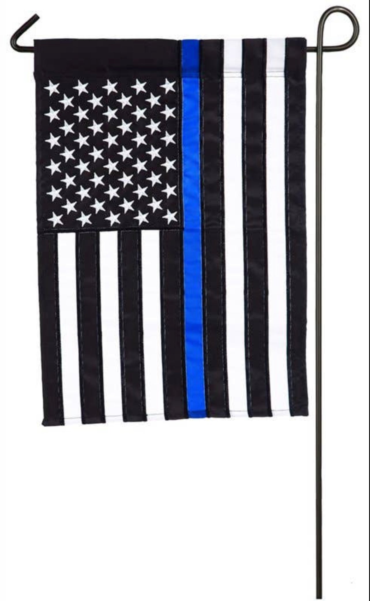 Thin Blue Line Appliqué Garden Flag