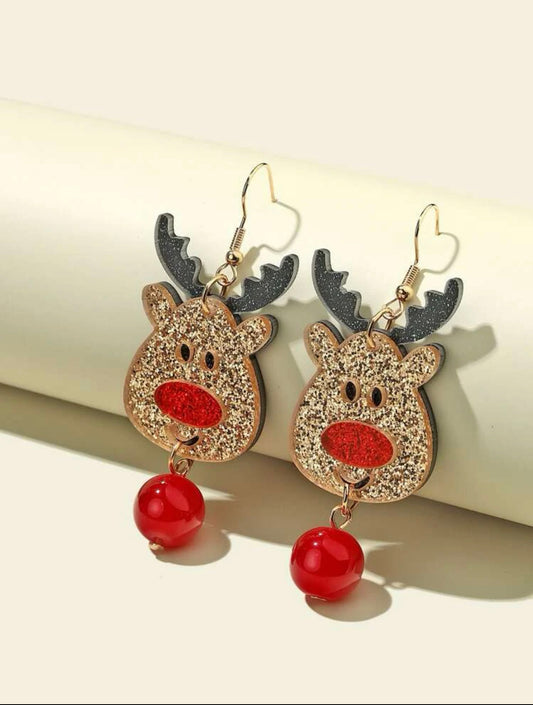Rudolph Shaped Earrings