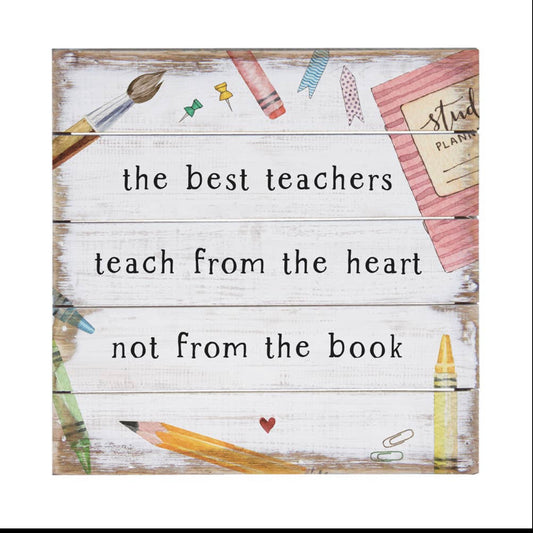 Best Teachers Desk Plaque