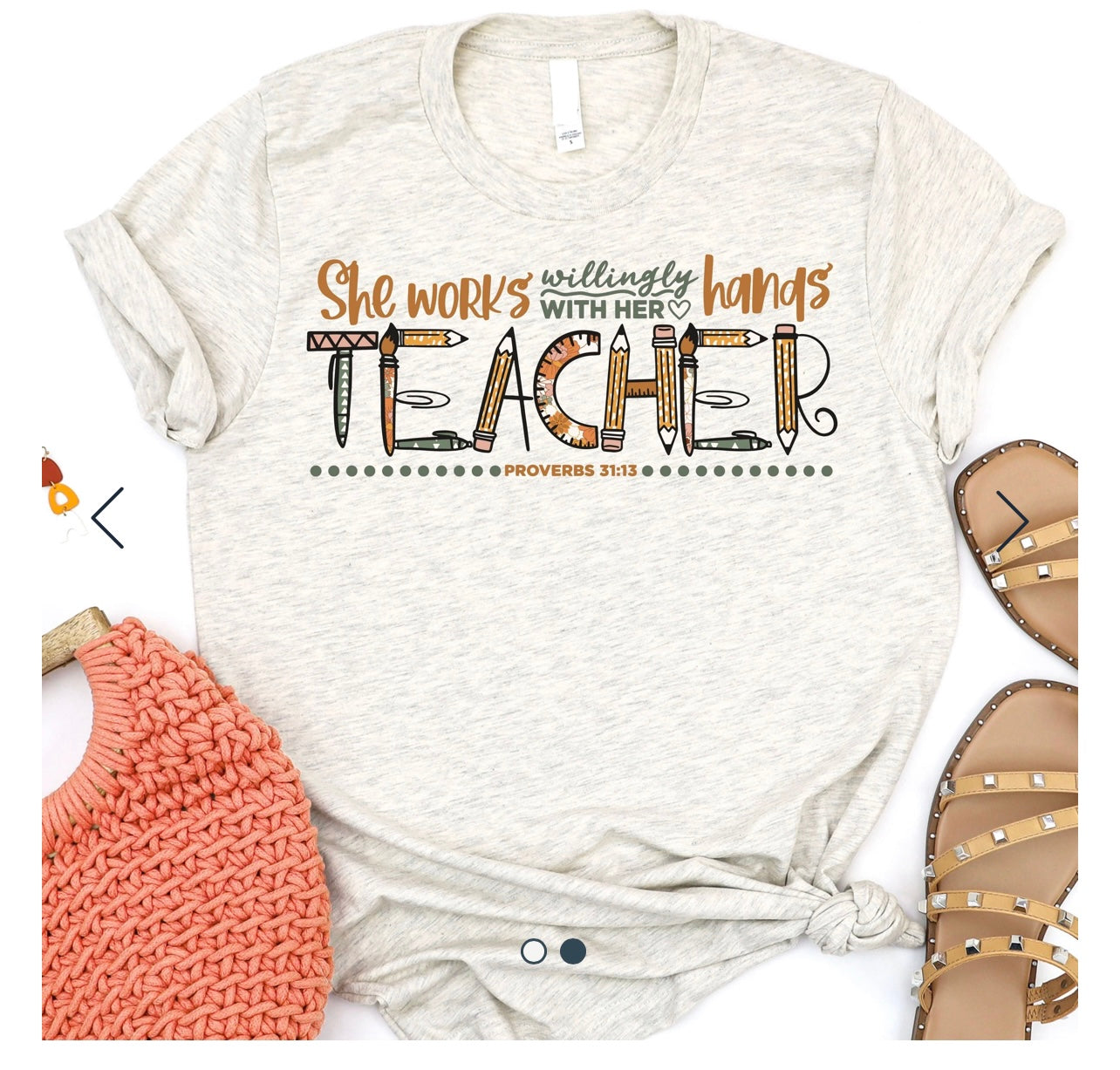 Teacher Proverbs 31:13 Tee