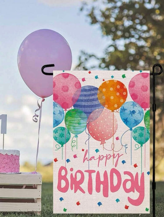 Birthday (Pastel) Garden Flag