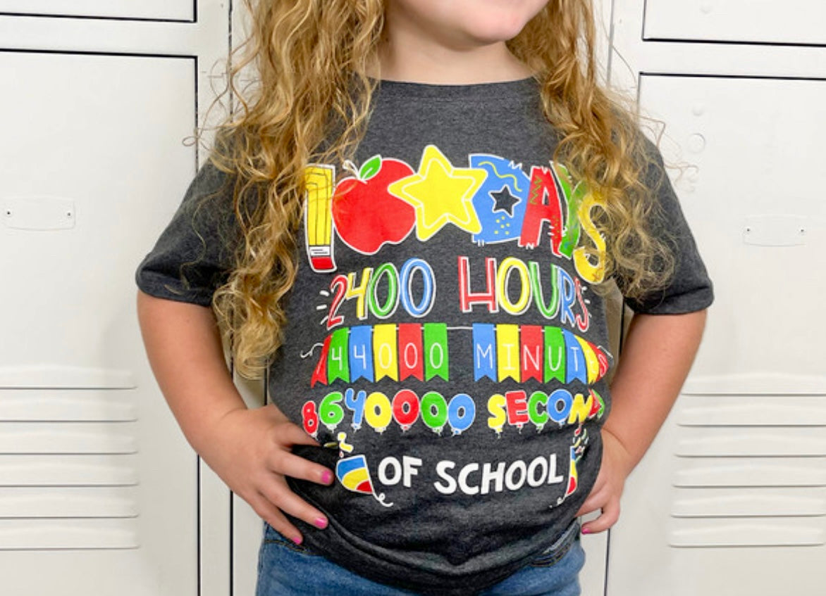 Days Hours Minutes (100 Days of School) Tee