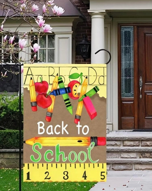 Back to School Garden Flag