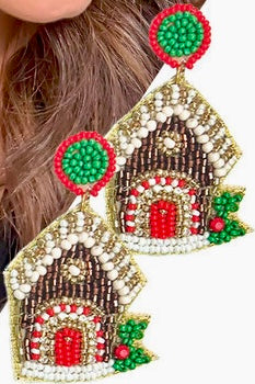 Gingerbread House Earrings