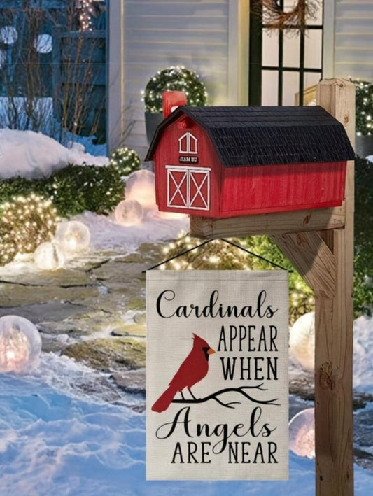 Winter Cardinal Garden Flag