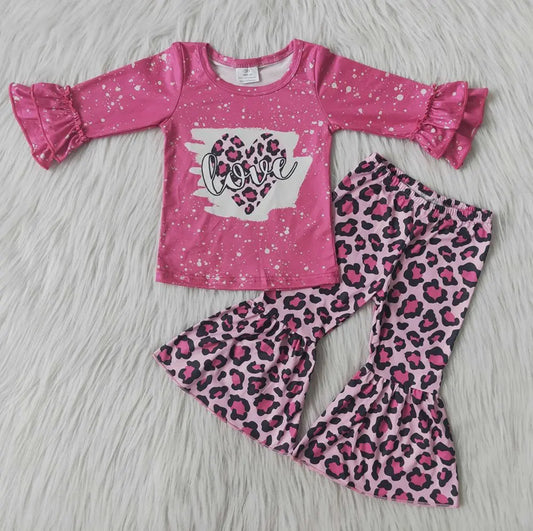 Love Hot Pink Leopard Pant Set