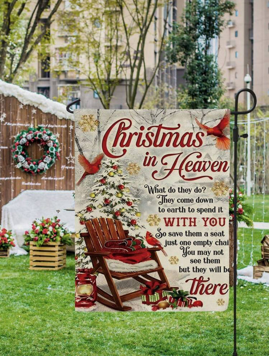 Christmas in Heaven Garden Flag