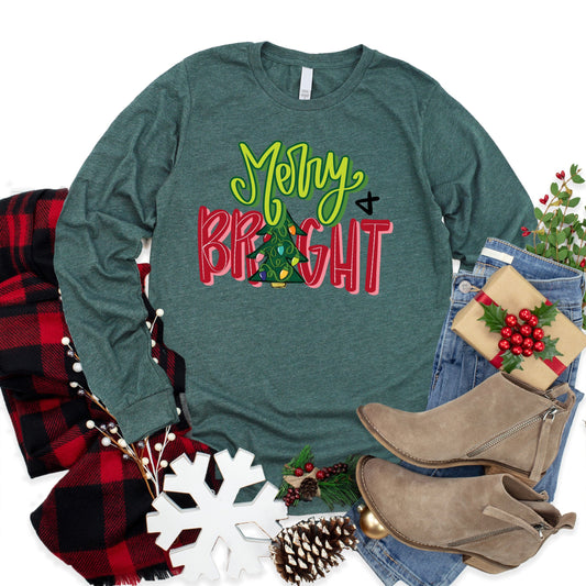 Green Merry & Bright Long Sleeve