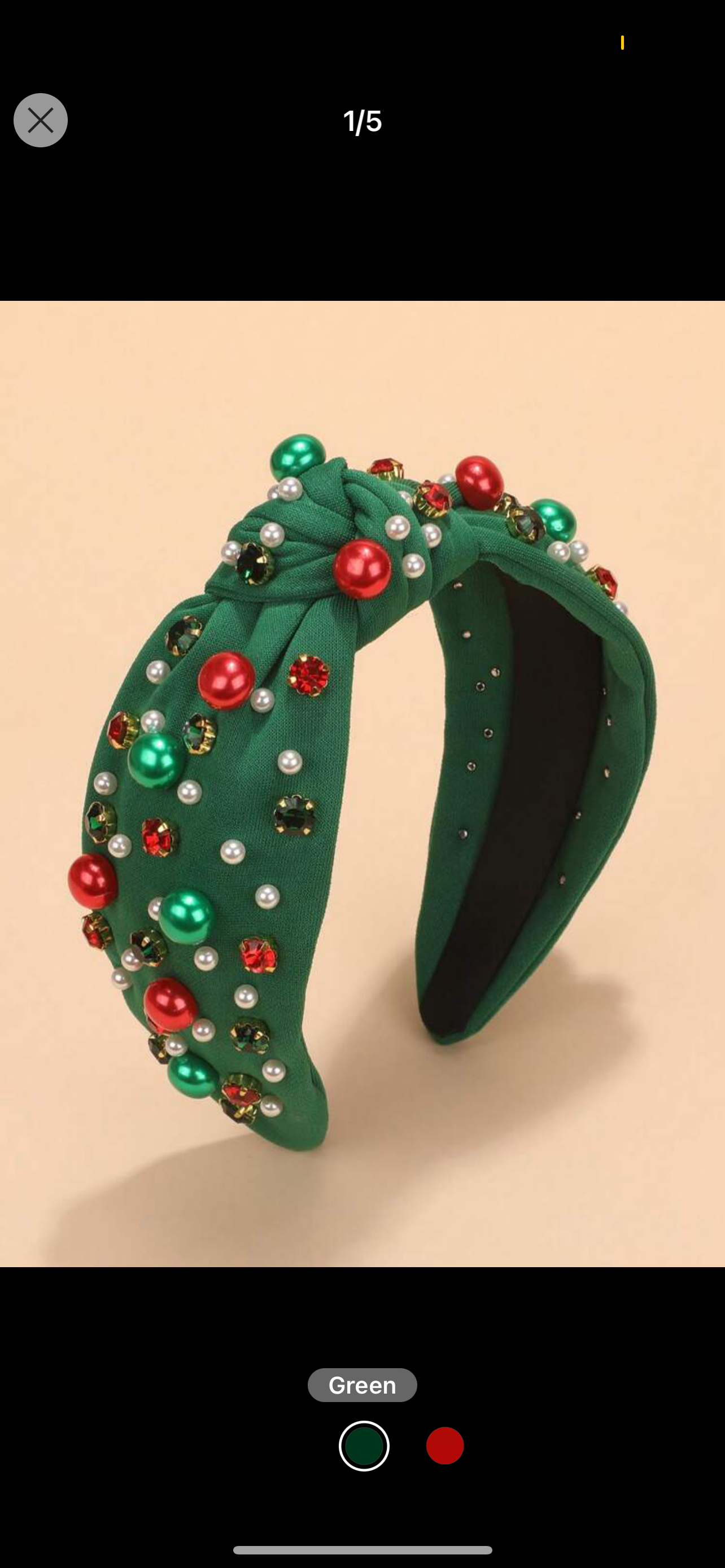 Green Christmas Headband