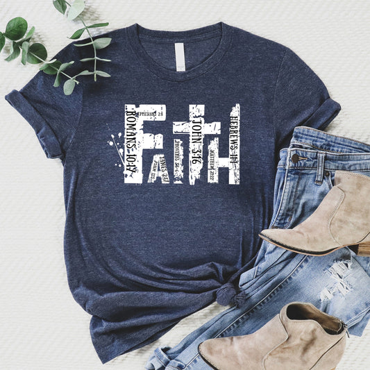 Navy Faith Tee Shirt