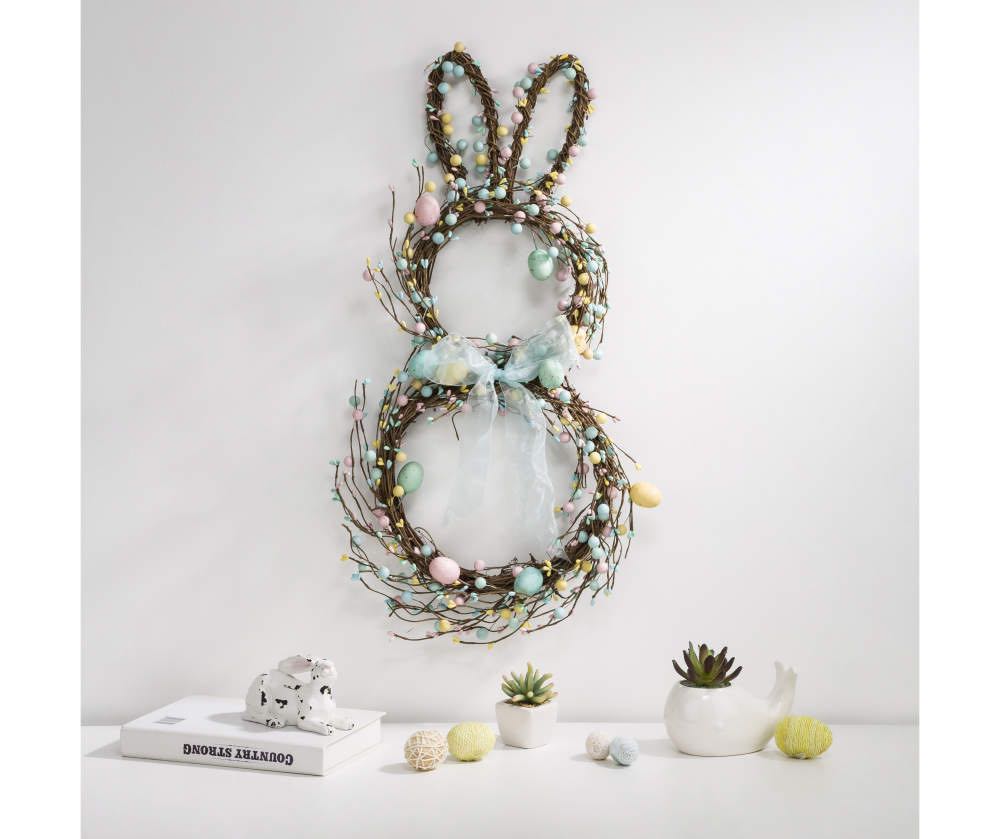 Easter Rabbit Decorative Wreath