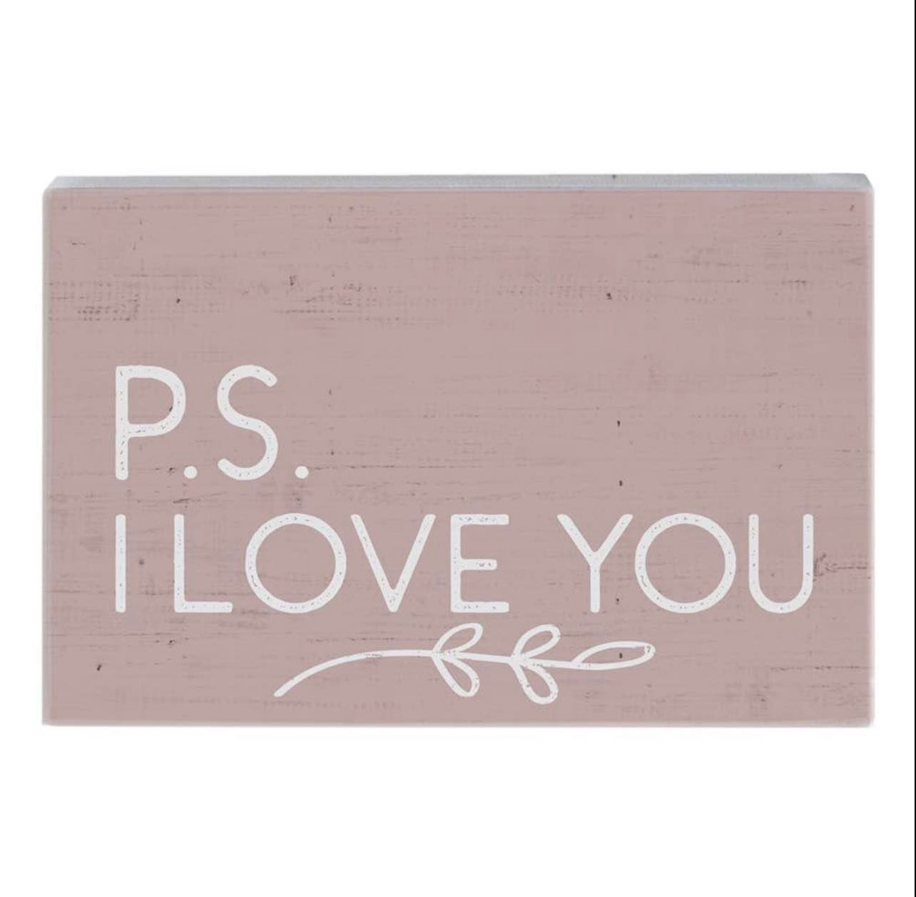 Wooden PS I Love You Sign