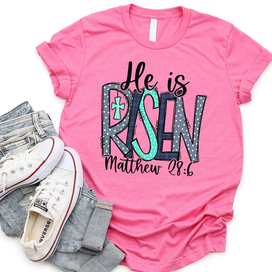 He is Risen Tee Shirt - Pink