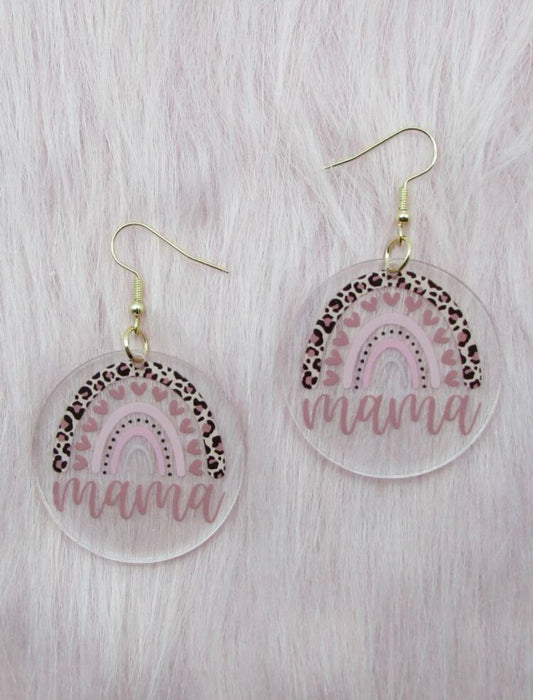 Mama Acrylic Earrings