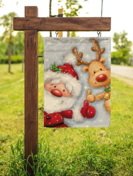 Santa & Rudolph Flag