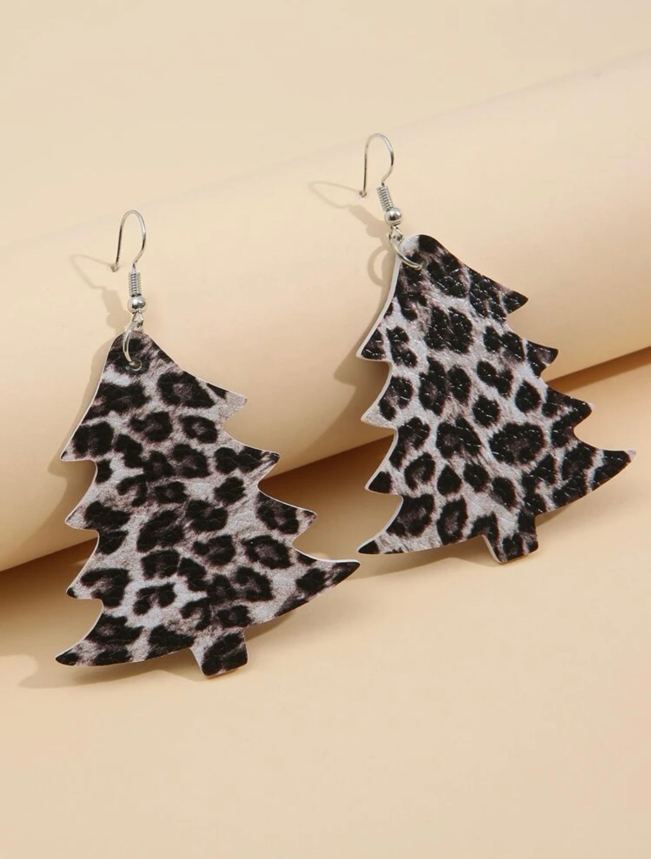 Leopard Print Tree Earrings